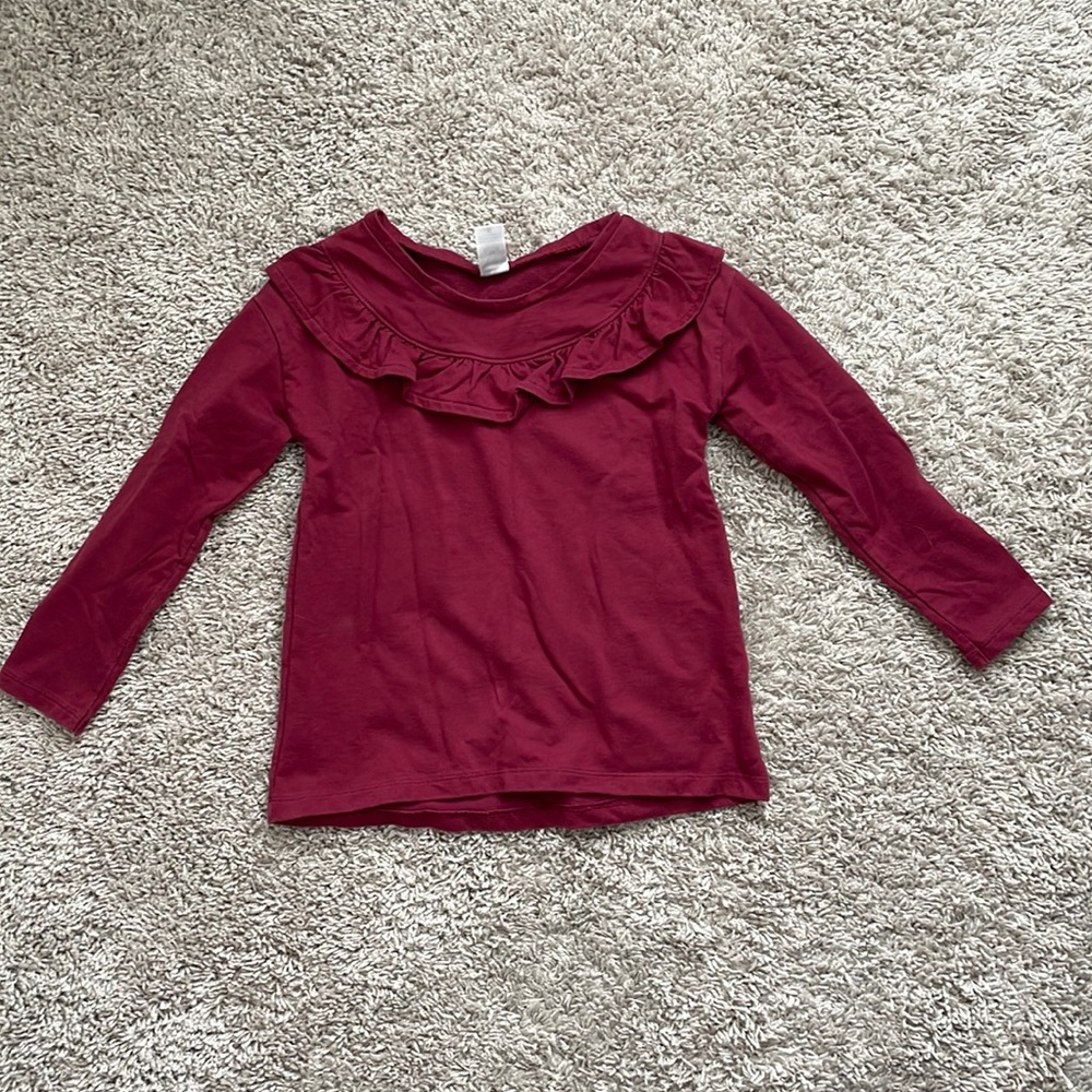 👶🏻5/$10👶🏻 Girls Burgundy/Wine Shirt